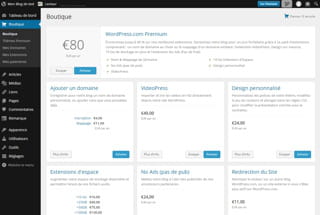 wordpress.com offre une interface équivalente à celle du cms historique.