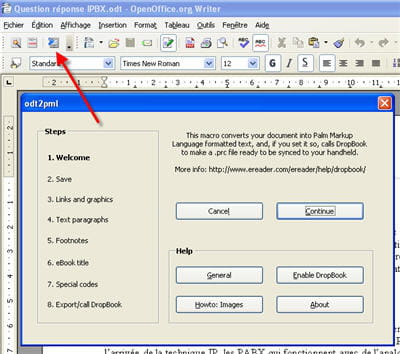 le format créé pour être lu sur pda est un format prc.