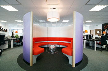 un 'pod', lieu de rencontre informel au technocentre