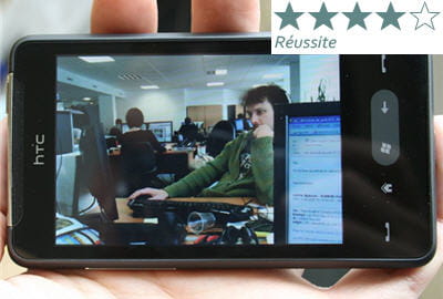 un cliché pris par le capteur photo du htc hd mini.