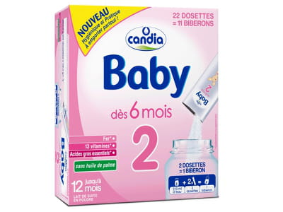 les dosettes de lait candia baby.