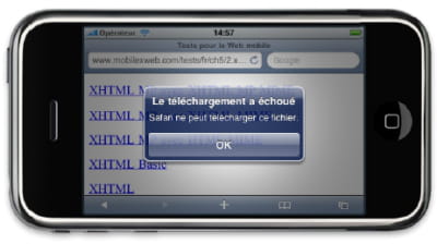 figure 5.7 safari sur ios ne reconnaît pas le type mime xhtml mp. par