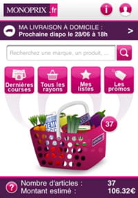 l'application m-commerce de monoprix