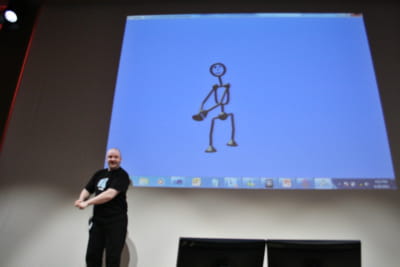 grâce à son capteur de mouvement, kinect peut reproduire à l'écran le mouvement