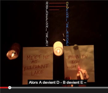 vidéo youtube expliquant le fameux chiffrement de cesar dans un cours de la khan