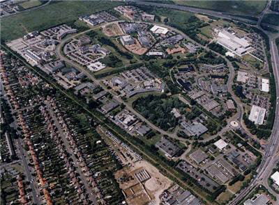 vue aérienne du cambridge science park