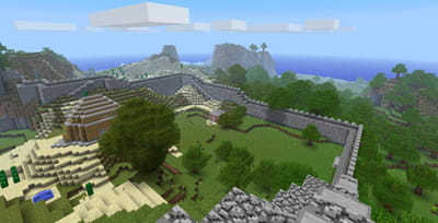 exemple d'un paysage de minecraft