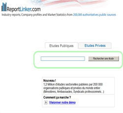 reportlinker, moteur de recherche d'informations sectorielles publiques