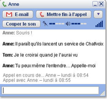 le service de voip de google talk