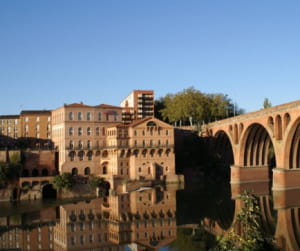 une vue d'albi dans le midi-pyrénées.