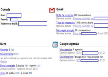 une page d'un compte google dashboard bien rempli