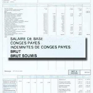 le salaire brut sert de base au calcul des retenues.
