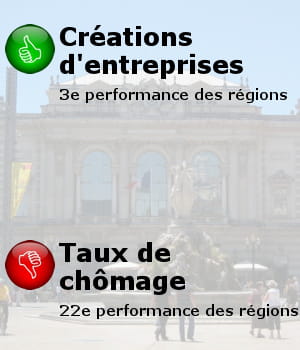 en arrière-plan, une vue de montpellier.