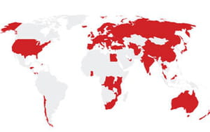présence mondiale de vodafone.