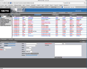 interface de suivi d'incidents proposée par nexto dans le cadre de son offre de