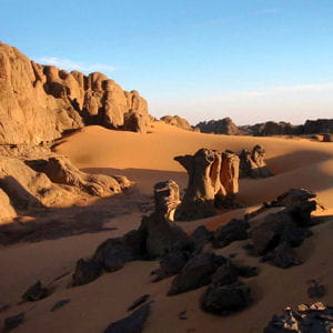 le désert du hoggar en algérie.