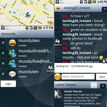 captures d'écran de la version android de mundu im