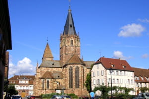 une vue de wissembourg, dans le bas-rhin.