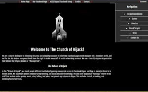church of hijacking, un site qui n'existe plus aujourd'hui.