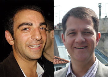 benjamin bejbaum (à gauche), fondateur de dailymotion, et son successeur, mark