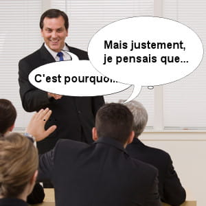 prévenez qu'un temps sera réservé aux questions.