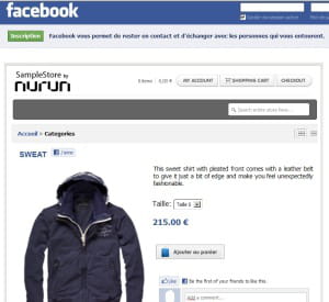 exemple de f-boutique conçue par nurun