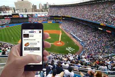 l'application mlb guide les visiteurs dans le stade et leur pousse des offres