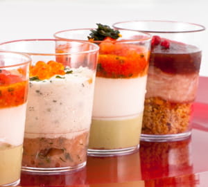 au menu, pas moins de 18 variétés de verrines sucrées ou salées.