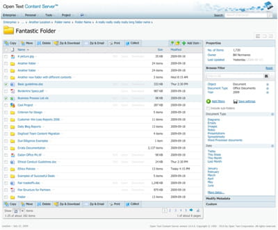 open text ecm suite 2 supporte la signature électronique et le drm (via right