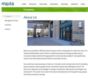 maxta est basée à sunnyvale en californie.