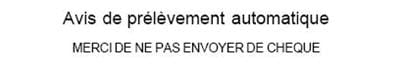 prélèvement automatique