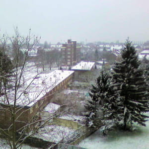 roubaix, sous la neige.
