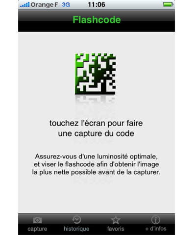l'application à son lancement