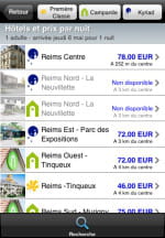 exemple de recherche d'hôtels