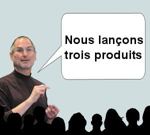 ces trois lancements ne concernaient en fait qu'un produit : l'iphone.