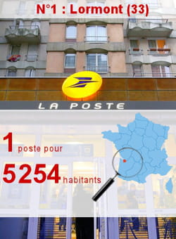 l'insee recense 4 postes à lormont.