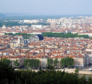 une vue de lyon.