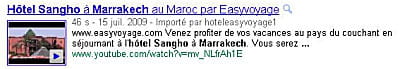 exemple de vignette vidéo apparaissant dans les résultats de google.