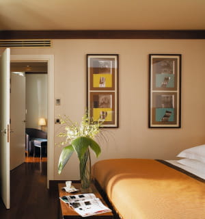 une des suites du radisson blu champs elysées.