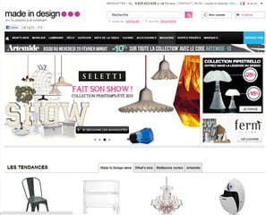 le site de madeindesign.com propose mobilier, luminaires, accessoires, déco,