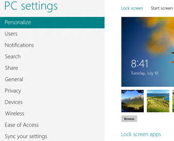réglages des notifications, des possibilités de partages de documents, de la