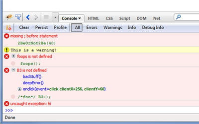 copie d'écran de l'application firebug