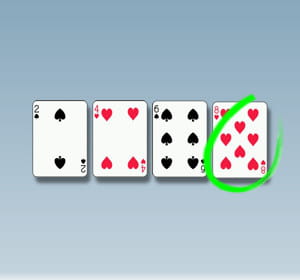un test à base de cartes.