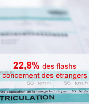 les excès de vitesse de véhicules immatriculés à l'étranger représentent près du