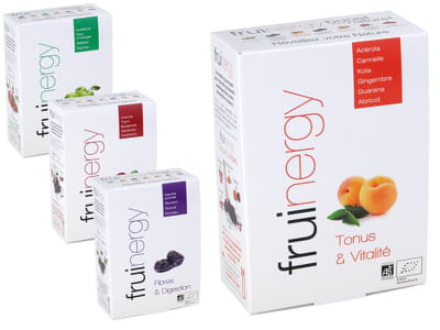 les fruits séchés et infusés aux plantes fruinergy de fruit gourmet.