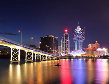 une vue de macao, capitale asiatique du jeu.