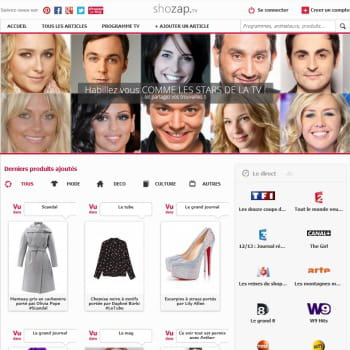 shozap.tv permet d'acheter les articles repérés à la tv