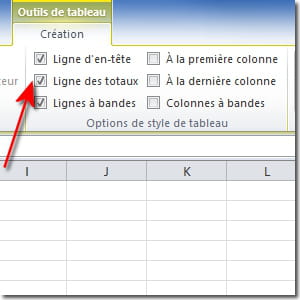 créer un tableau avec des totaux.