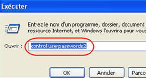la fonction exécuter centrale dans windows.