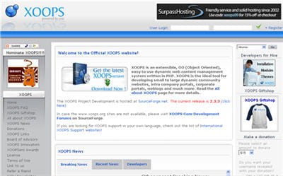 le site du projet xoops